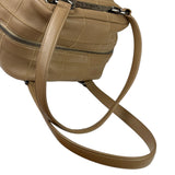 Chanel Beige Leather Chocolate Bar Bowler Bag 2004