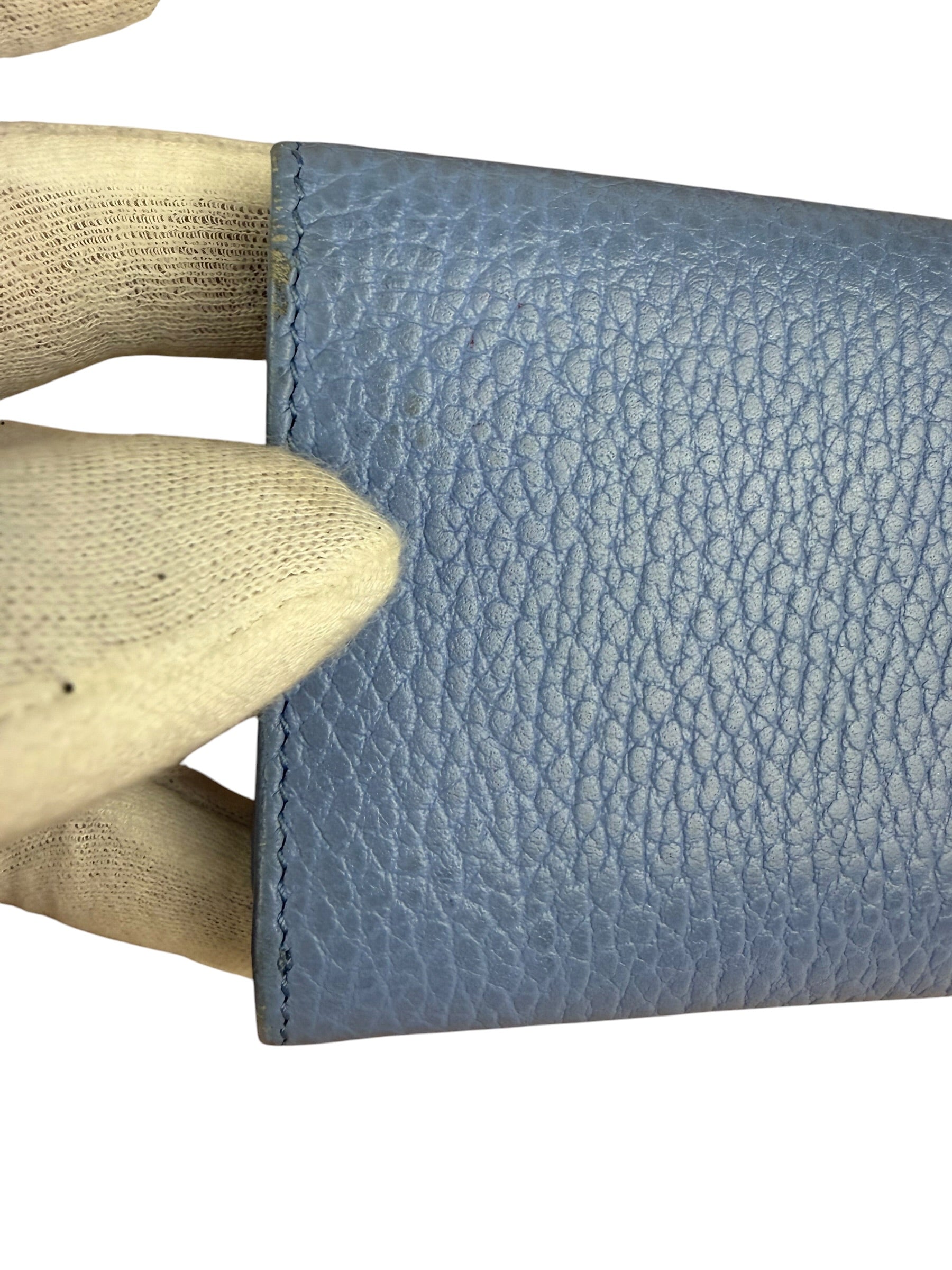 Gucci Blue Leather Marmont Card Case Wallet