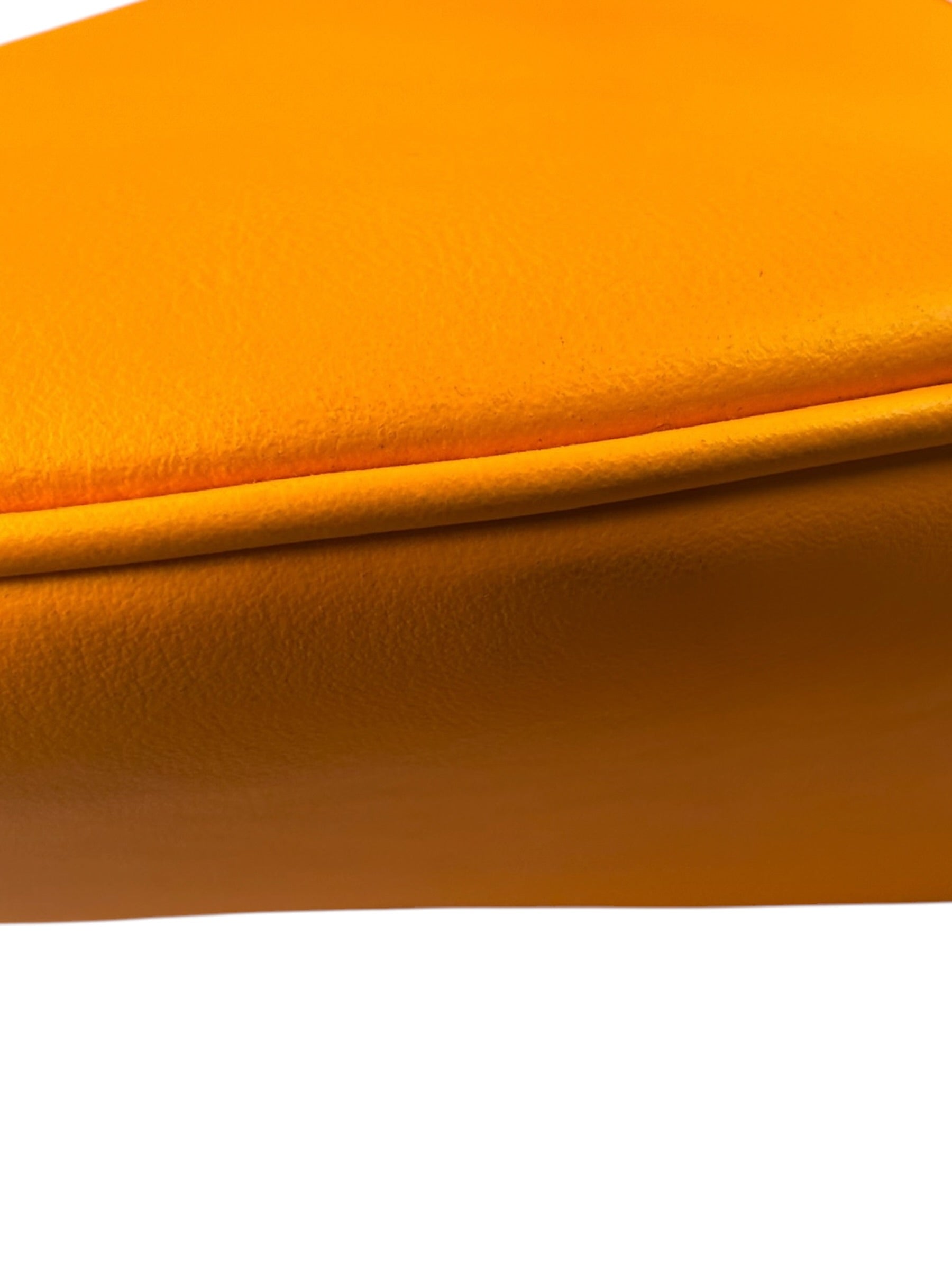 Fendi Orange Leather Small Croissant Hobo Bag