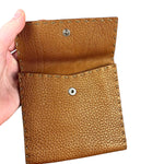 Fendi Bronze Bi-Fold Pebbled Leather Wallet
