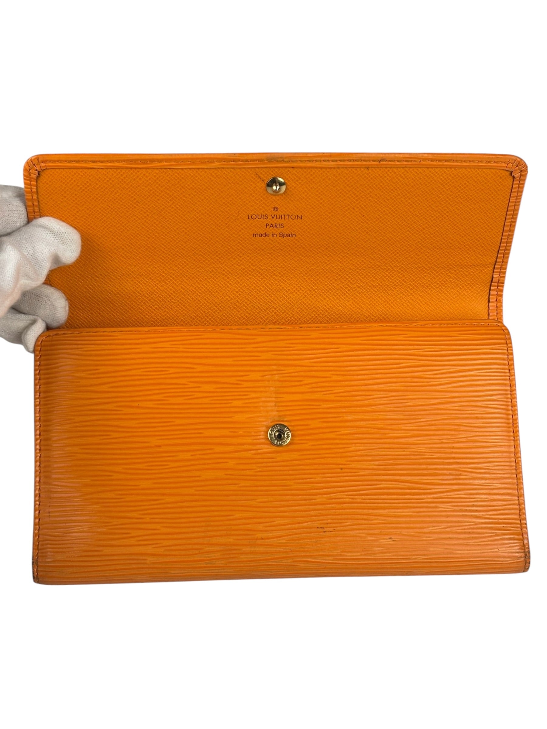 Louis Vuitton Orange Hue Epi Leather Wallet
