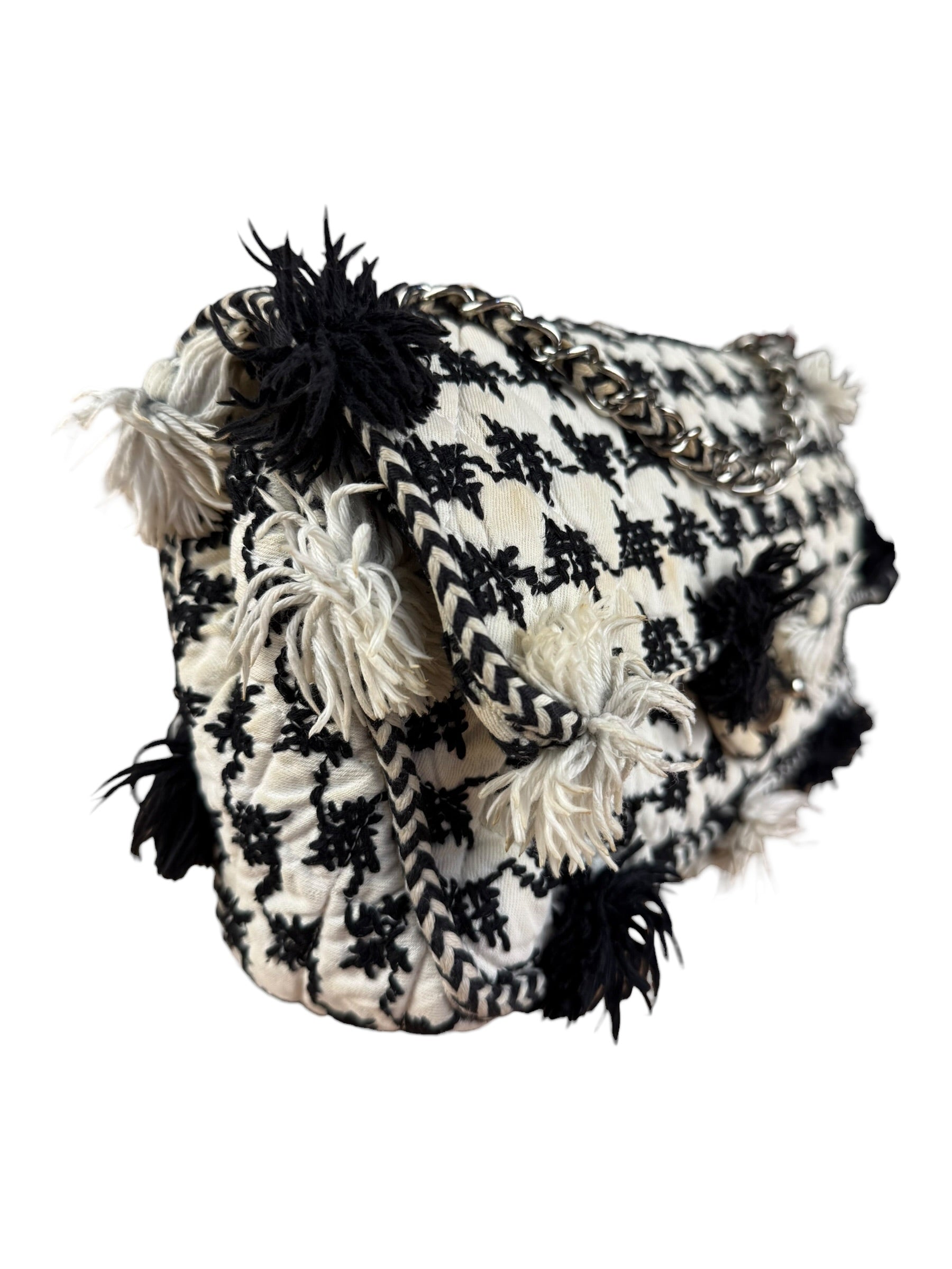 Chanel Tweed Woven Medium Classic Double Flap Bag 2014