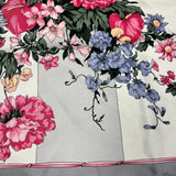 Christian Dior Pink/Grey Silk Floral Scarf