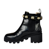 Gucci Black Kingsnake Leather Chelsea Ankle Boots