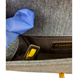 Chanel Blue Denim/Leather Trim Patchwork Boy Flap Bag 2014