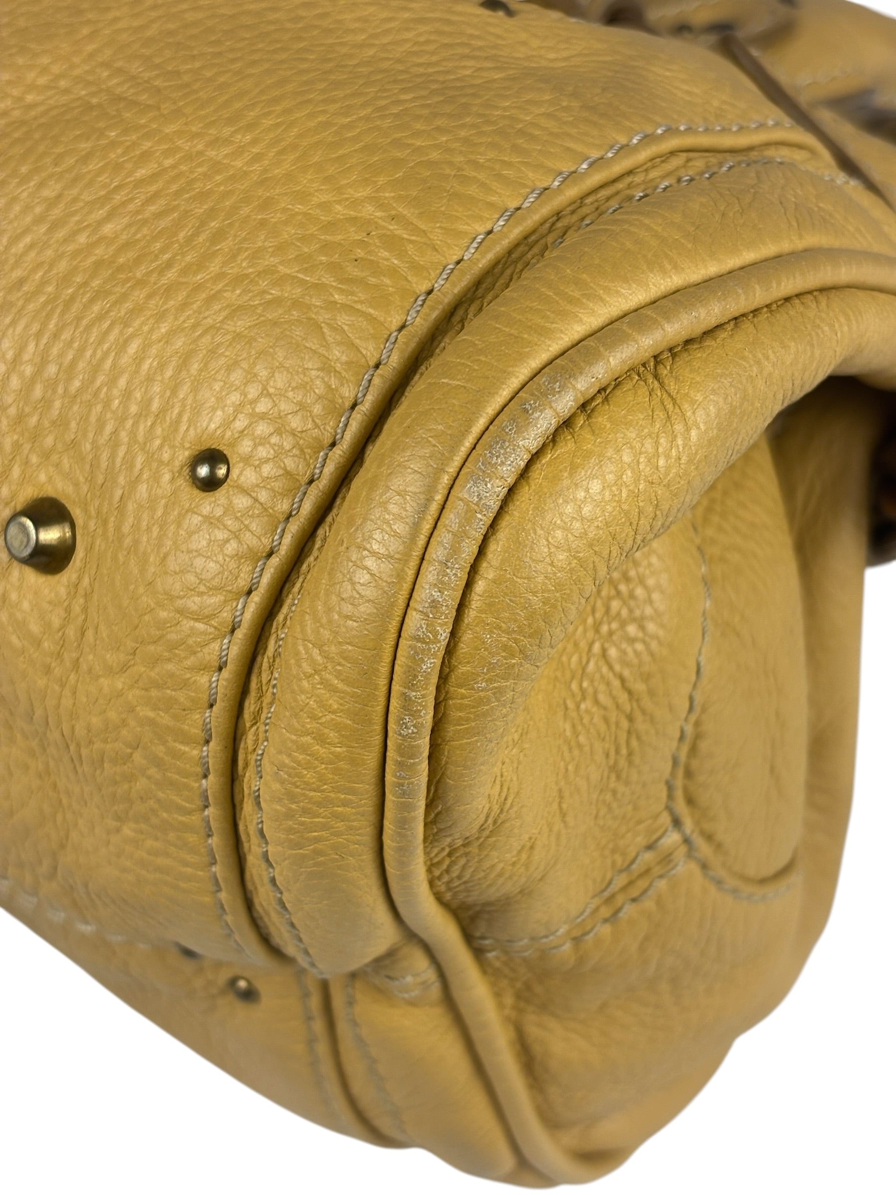 Chloe Yellow Leather Paddington Shoulder Bag