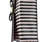 Salvatore Ferragamo Pink/Black Striped Crossbody Bag