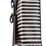 Salvatore Ferragamo Pink/Black Striped Crossbody Bag