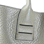 Brunello Cucinelli Ivory Grained Leather Tote Bag