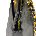 Chanel Vintage Black Caviar Leather Timeless Chain Shoulder Tote 1998