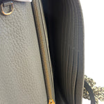 Gucci Grey Leather Wallet On Chain