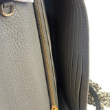 Gucci Grey Leather Wallet On Chain