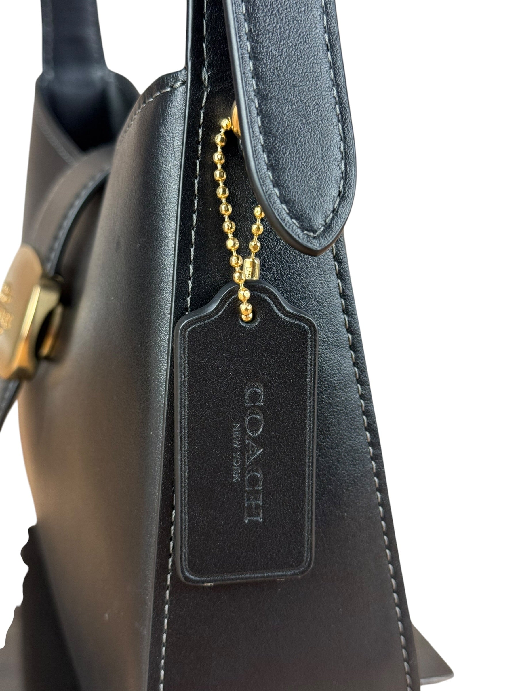 Coach Black Leather Eliza Shoulder Bag