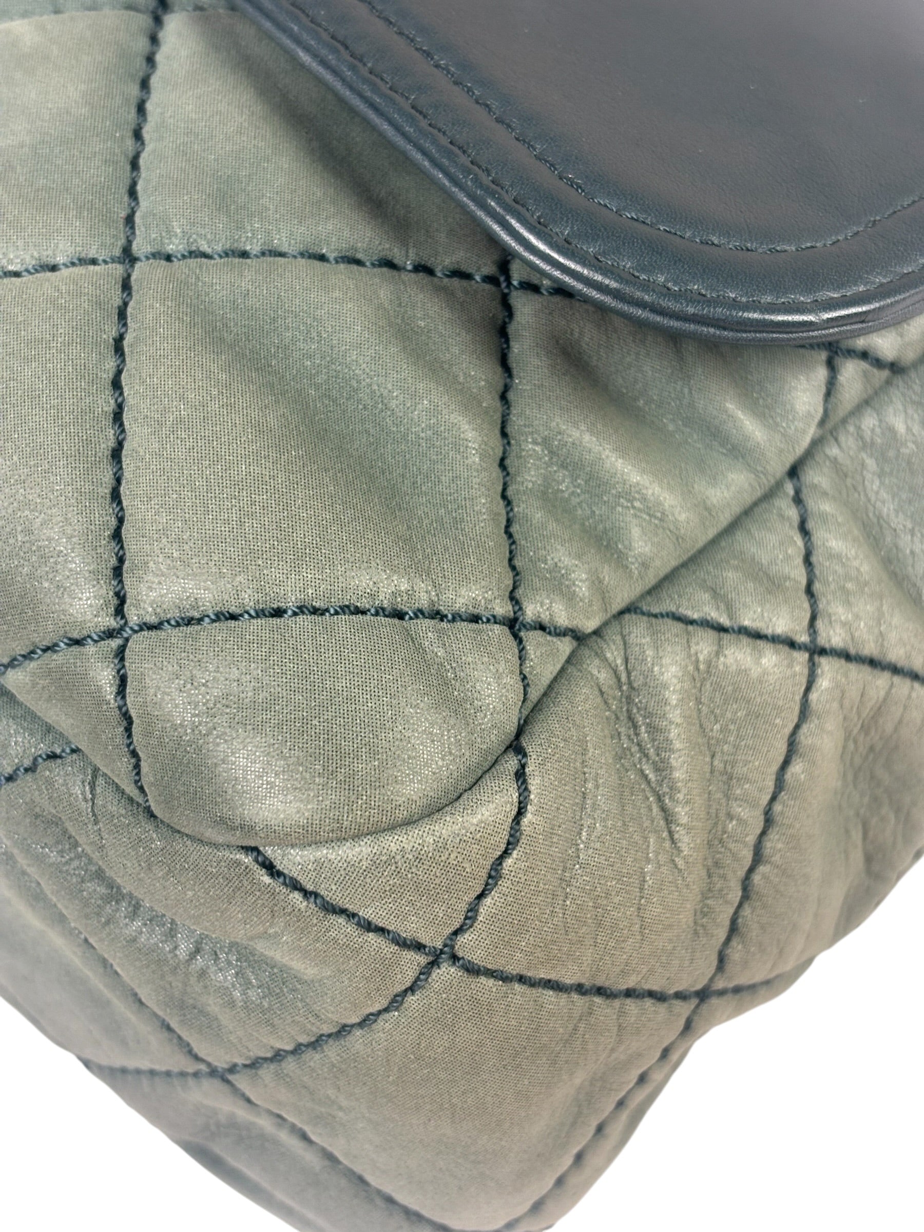Chanel Sage Green Quilted Leather Flap Bag 2011
