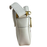 Gucci White Grained Sherry Leather Crossbody