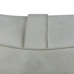 Christian Dior White Leather Gaucho Double Saddle Shoulder Bag