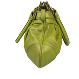 Salvatore Ferragamo Green Leather Marisa Shoulder Bag