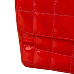 Chanel Red Patent Chocolate Bar Chain Flap Bag 2000