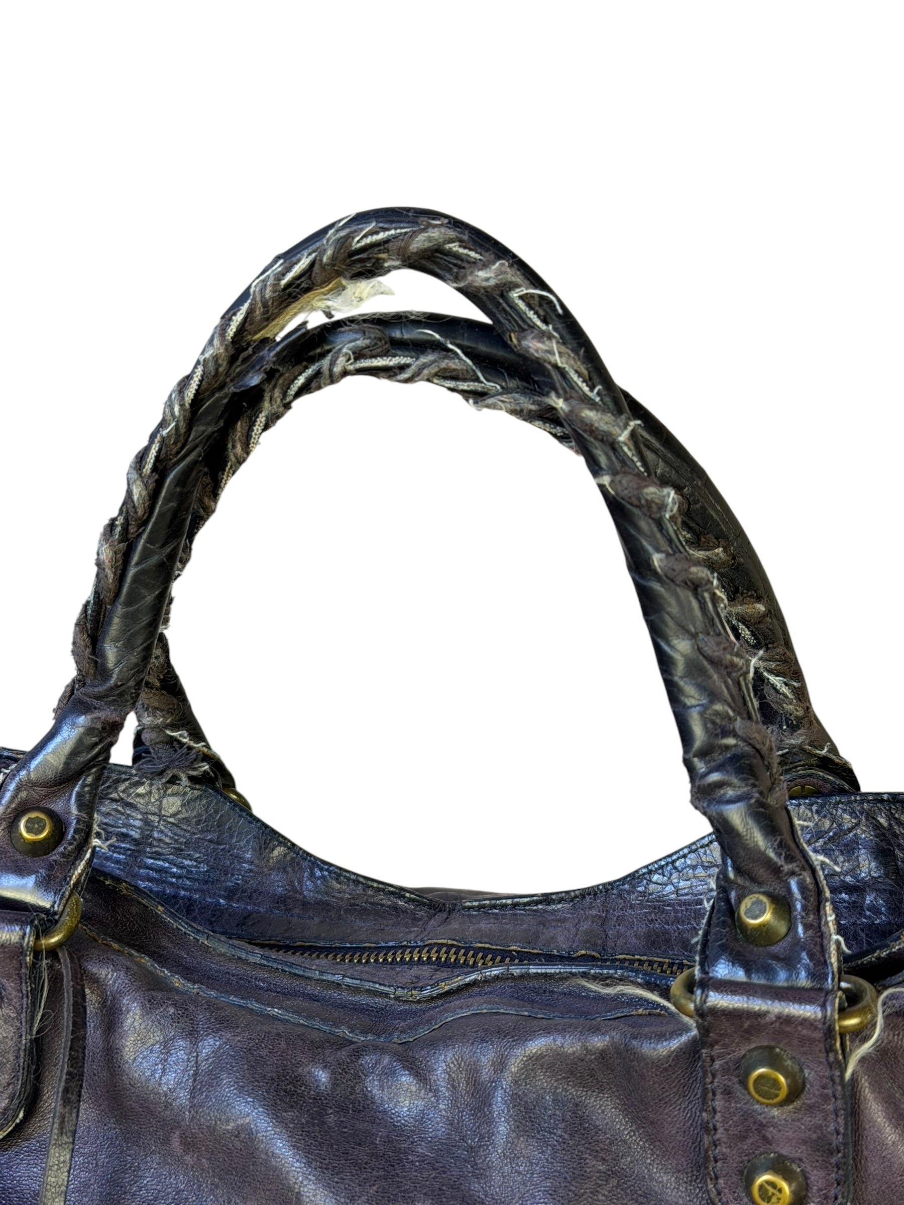 Balenciaga Vintage Purple Classic Motorcycle City Bag