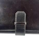 Hermes Vintage Black Box Leather Julia Compact Wallet 1995