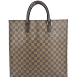 Louis Vuitton Damier Ebene Sac Plat Tote Bag MM
