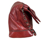 Chanel Red Quilted Leather Chain Shoulder Bag 2007