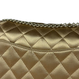 Chanel CC Limited Edition Gold Satin Quilted Flap Bag 2008