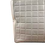 Chanel White Leather Chocolate Bar CC Tote Bag 2002
