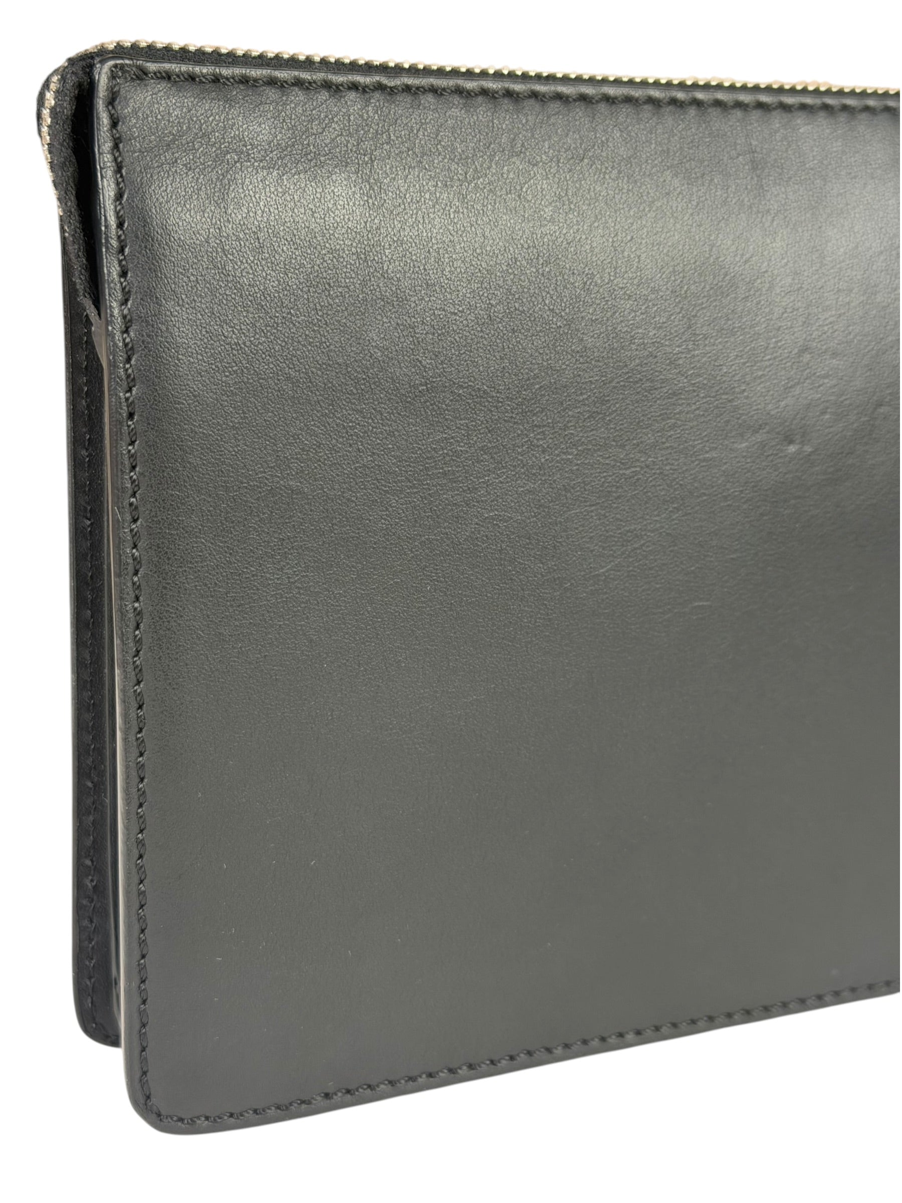 Fendi Black Leather Think Fendi Clutch