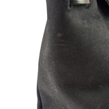 Hermes Black Leather Trim Herbag Two-Way Bag