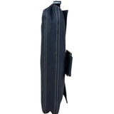 Fendi FF Wave Buckle Denim Baguette