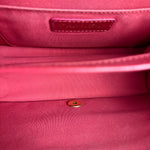 Chanel Dark Fuchsia Quilted Leather Flap Bag 2019