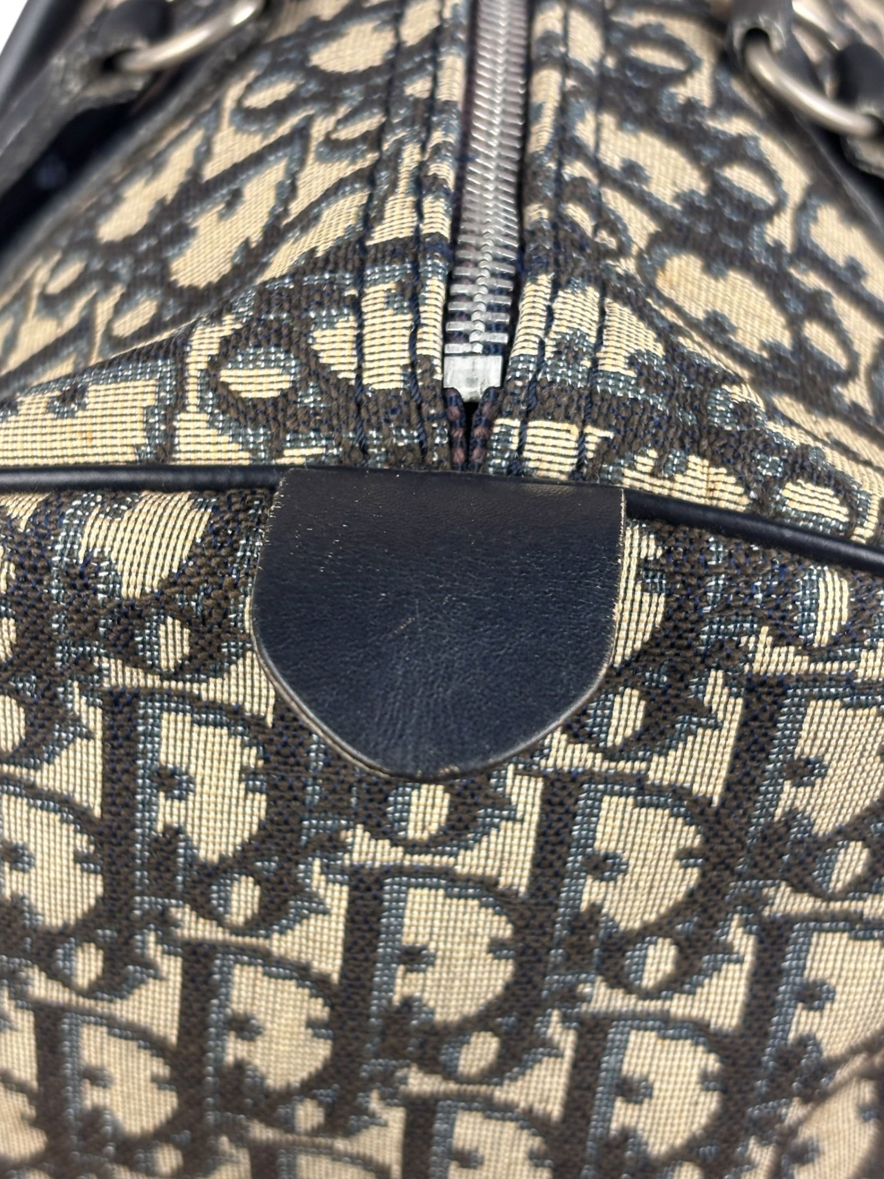 Christian Dior Vintage Trotter Oblique Bowling Mini Boston Hand Bag