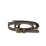 Valentino Neutral Garavani Calfskin Rockstud Crossbody Bag