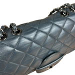 Chanel Dark Grey Quilted Leather Loop Flap Bag 2014
