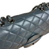Chanel Dark Grey Quilted Leather Loop Flap Bag 2014