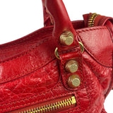 Balenciaga Red Calfskin Mini Le City Bag