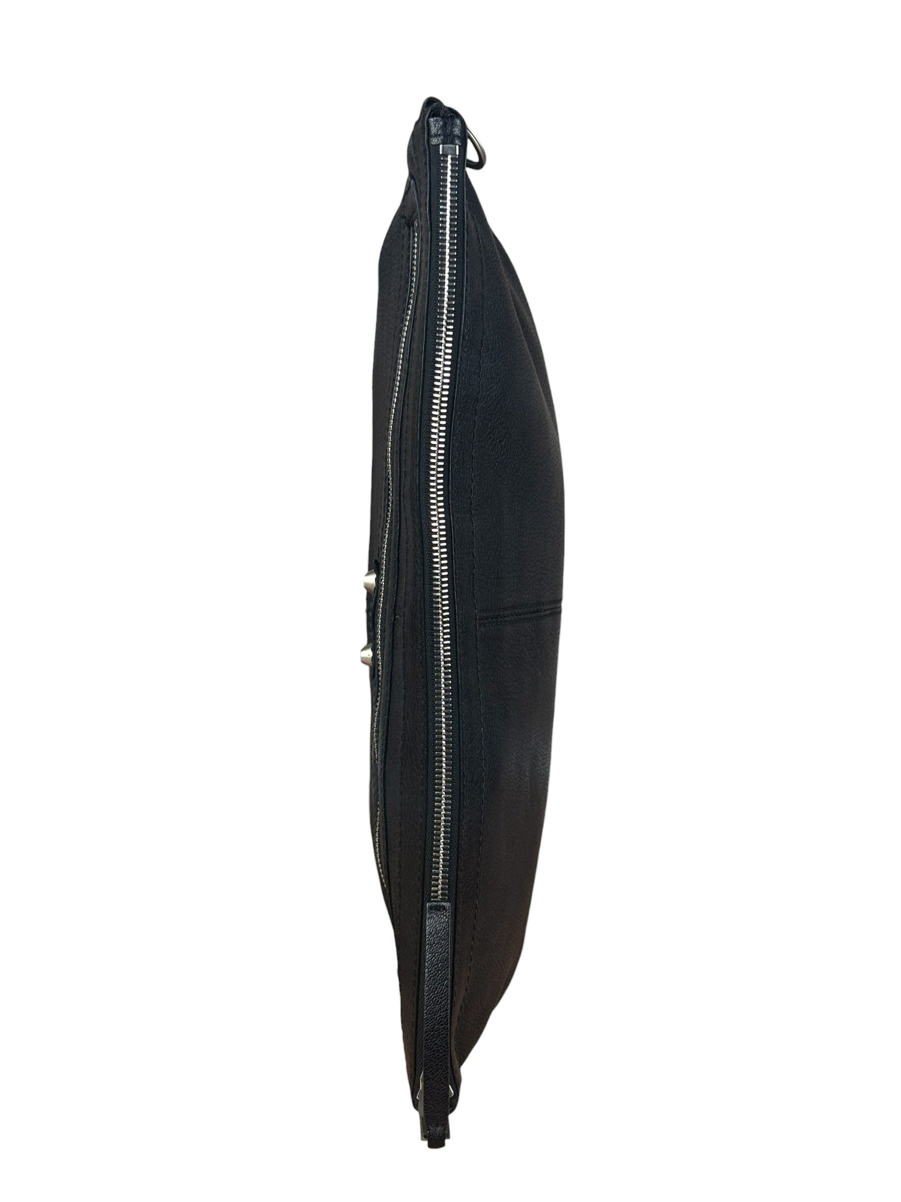 Balenciaga Black Leather Moto City Clutch Pouch