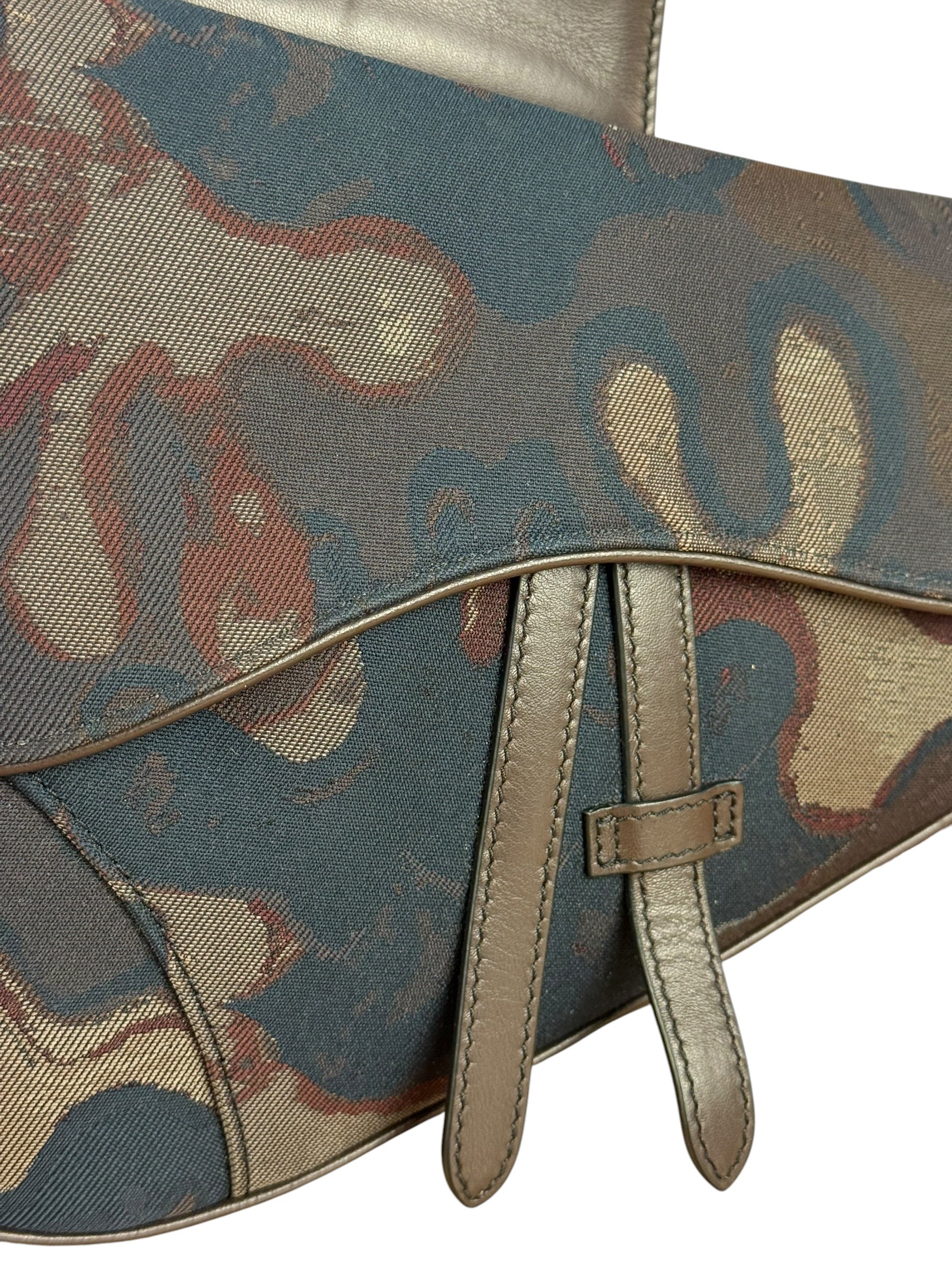 Christian Dior x Peter Doig Saddle Camouflage Canvas Messenger