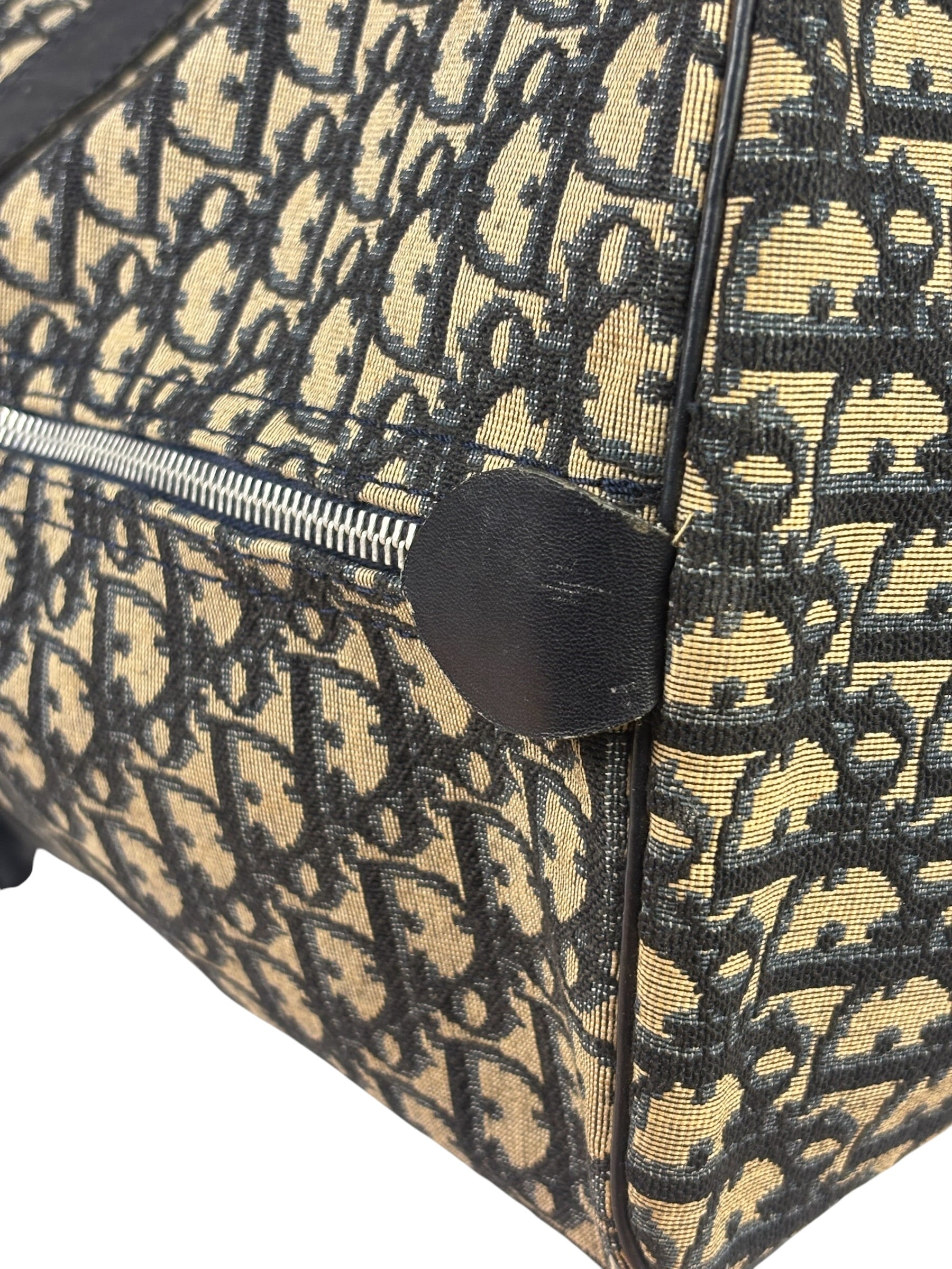 Christian Dior Vintage Black Trotter Boston Travel Bag