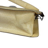 Bottega Veneta Vintage Yellow Lizard Print Clasp Handbag