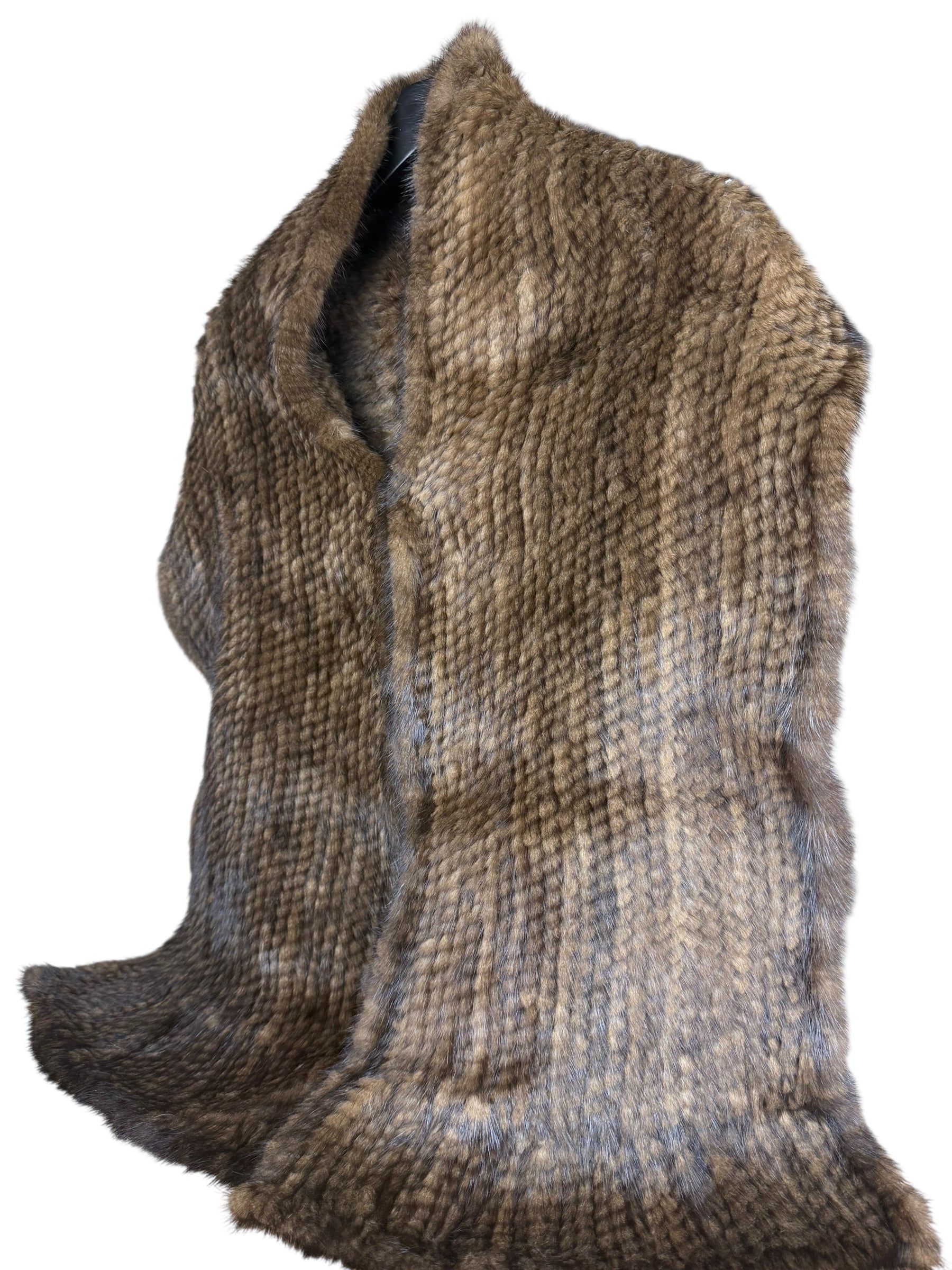 Invernale Vintage Brown Fur Shawl