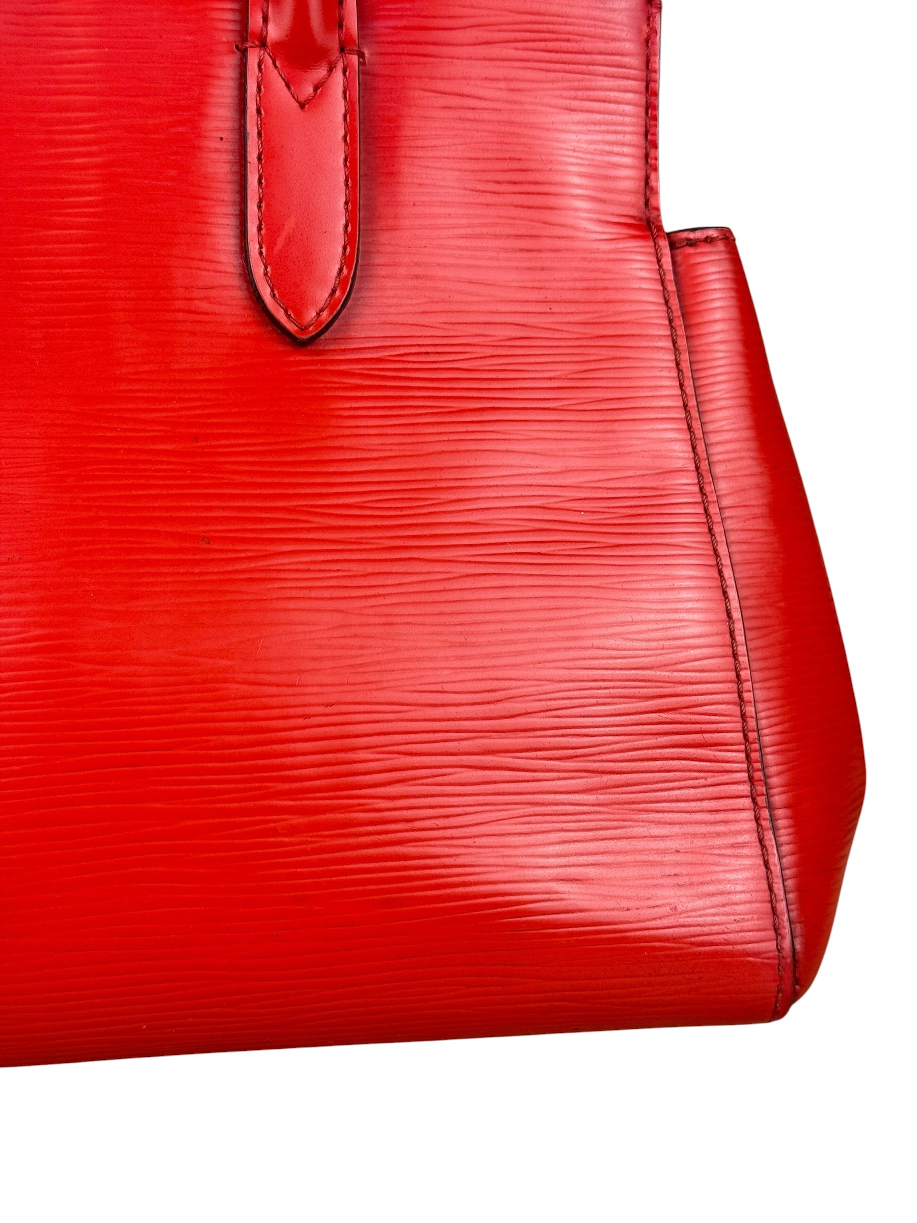 Louis Vuitton Red Epi Marly BB Handbag (No Strap)