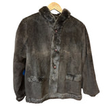Flash Moonbat Brown Rabbit Fur Reversible Coat