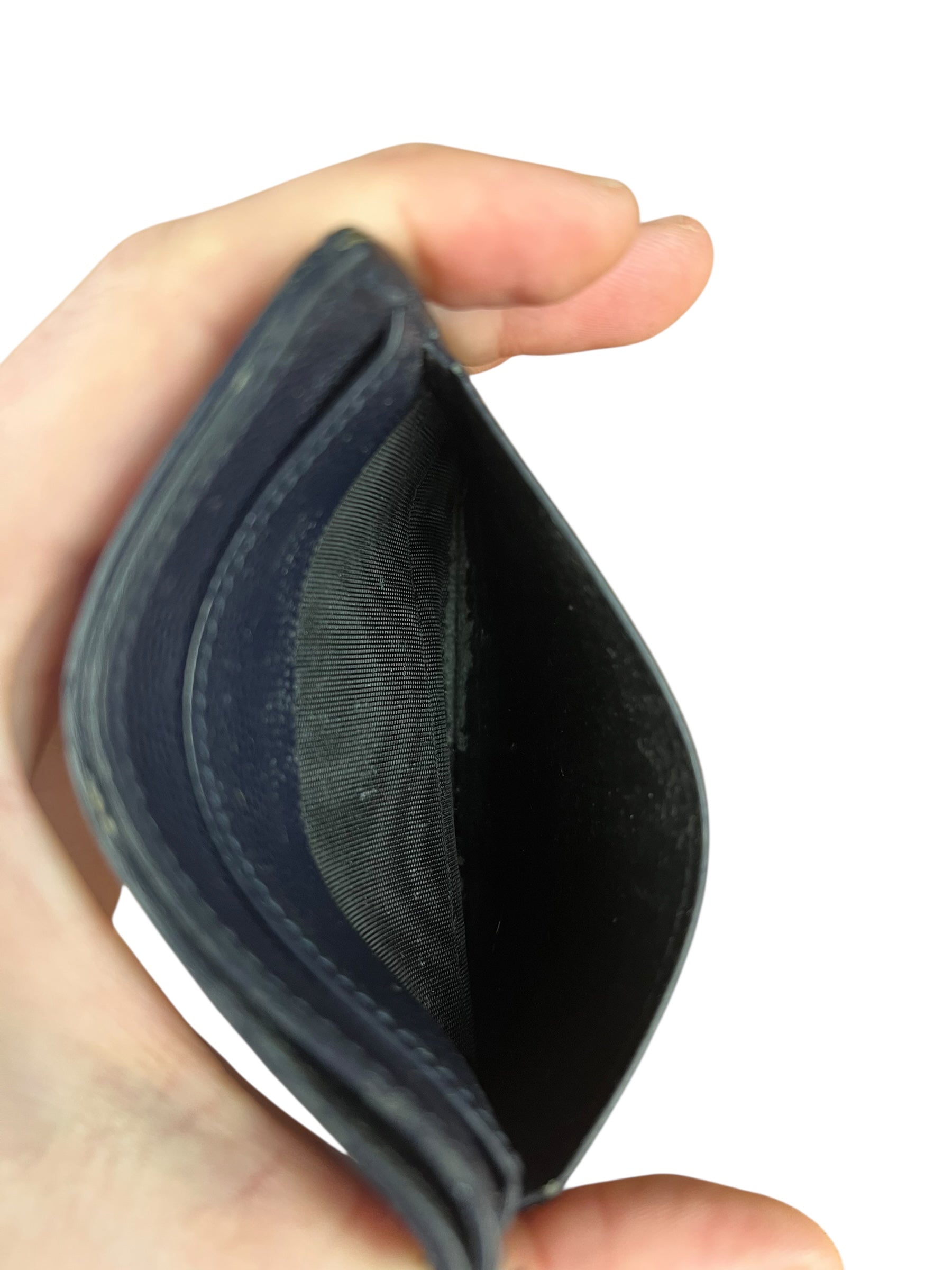 Yves Saint Laurent Leather Cardholder Navy Blue