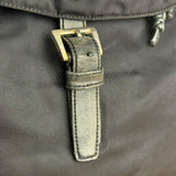 Prada Vintage Black Nylon Drawstring Backpack