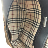 Burberry Vintage Black Leather Flap Shoulder Bag