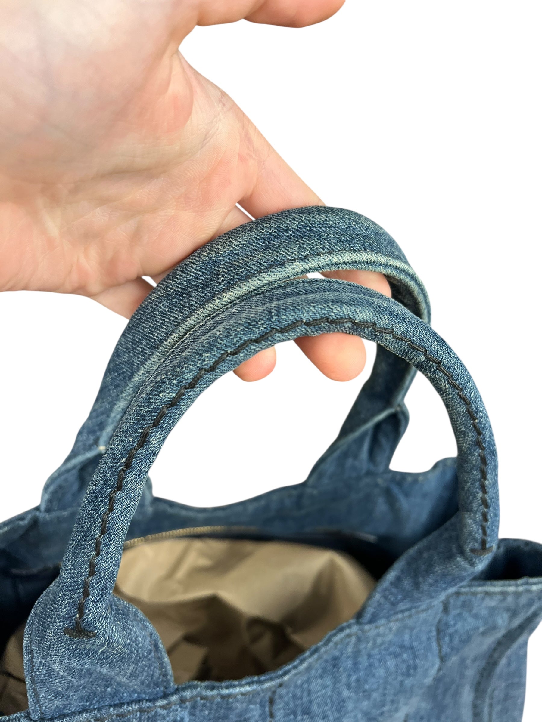 Prada Canapa Denim Tote Bag