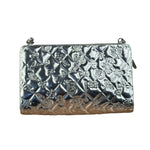 Chanel Metallic Silver Patent Leather Lucky Symbols Embossed Pochette 2007