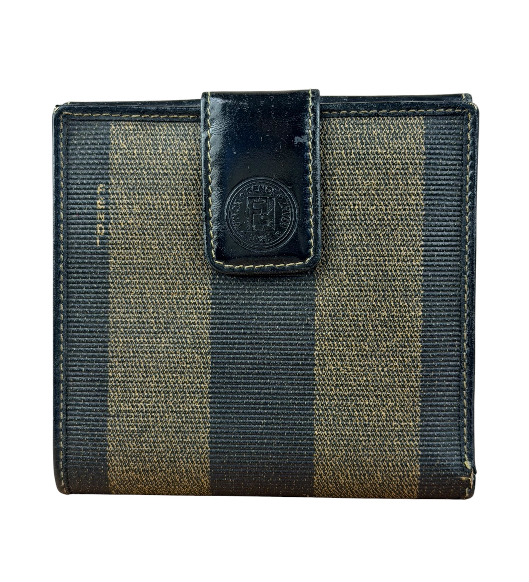 Fendi Vintage Striped Pequin Wallet